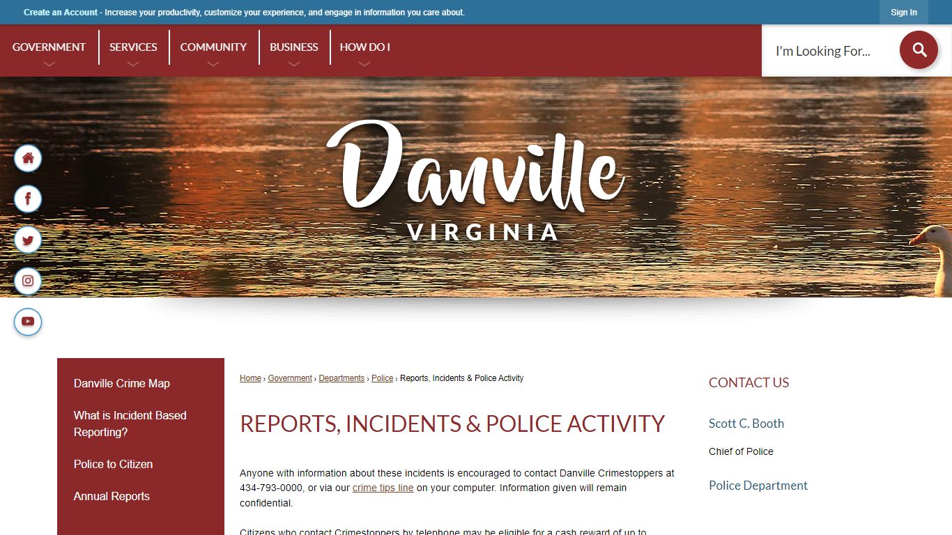 Reports, Incidents & Police Activity - Danville, VA