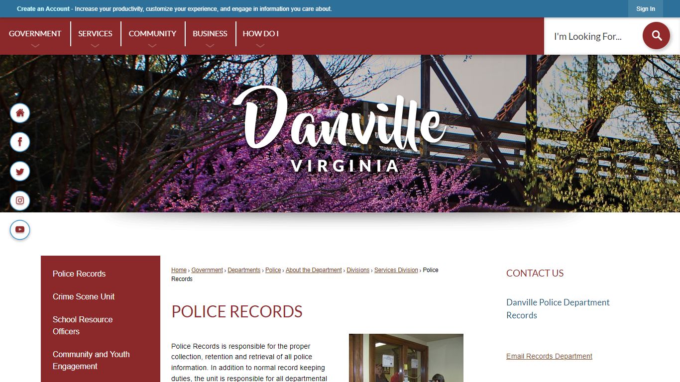 Police Records | Danville, VA - Official Website